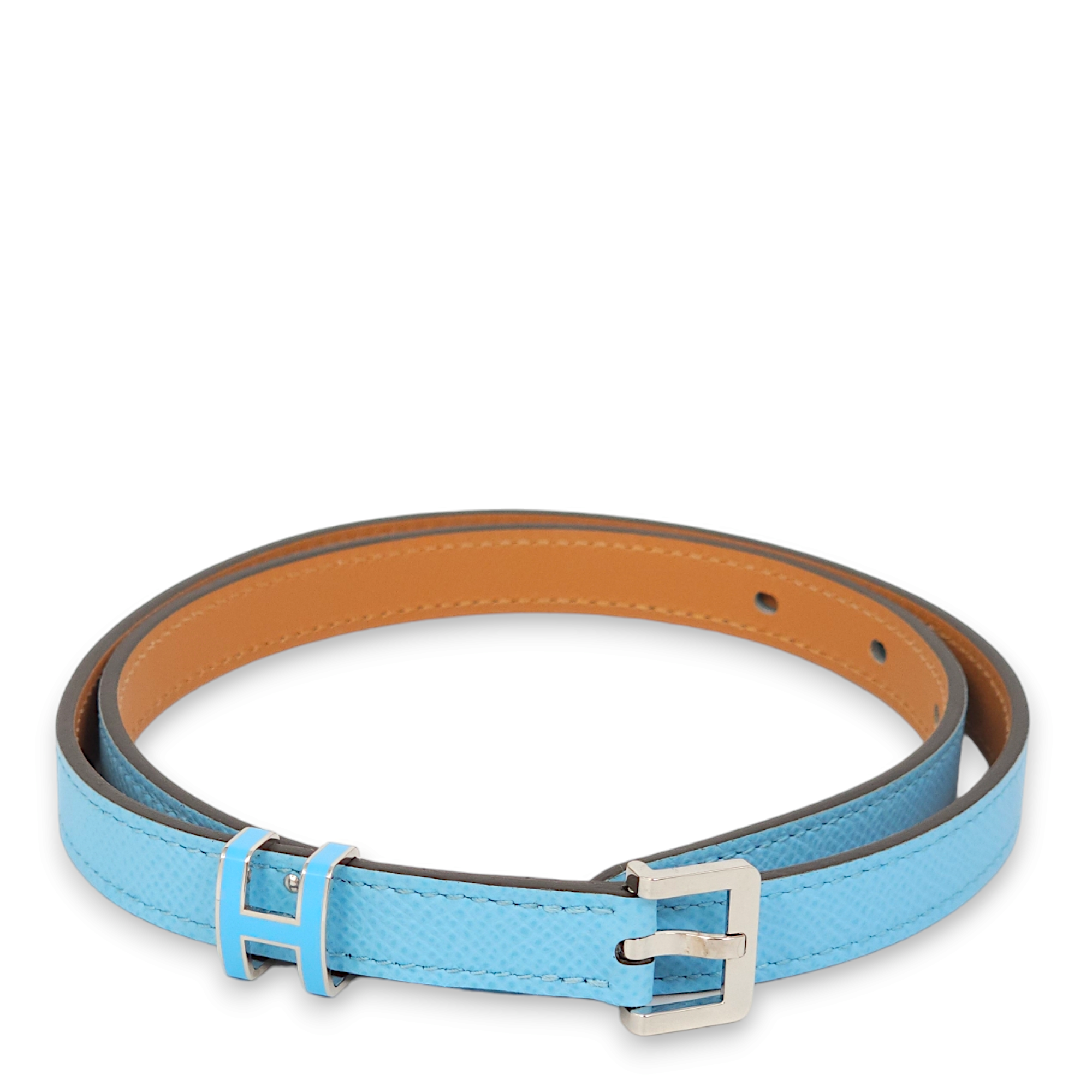 Hermès Pop 15 70 Blue Celeste Belt in Epsom Singapore
