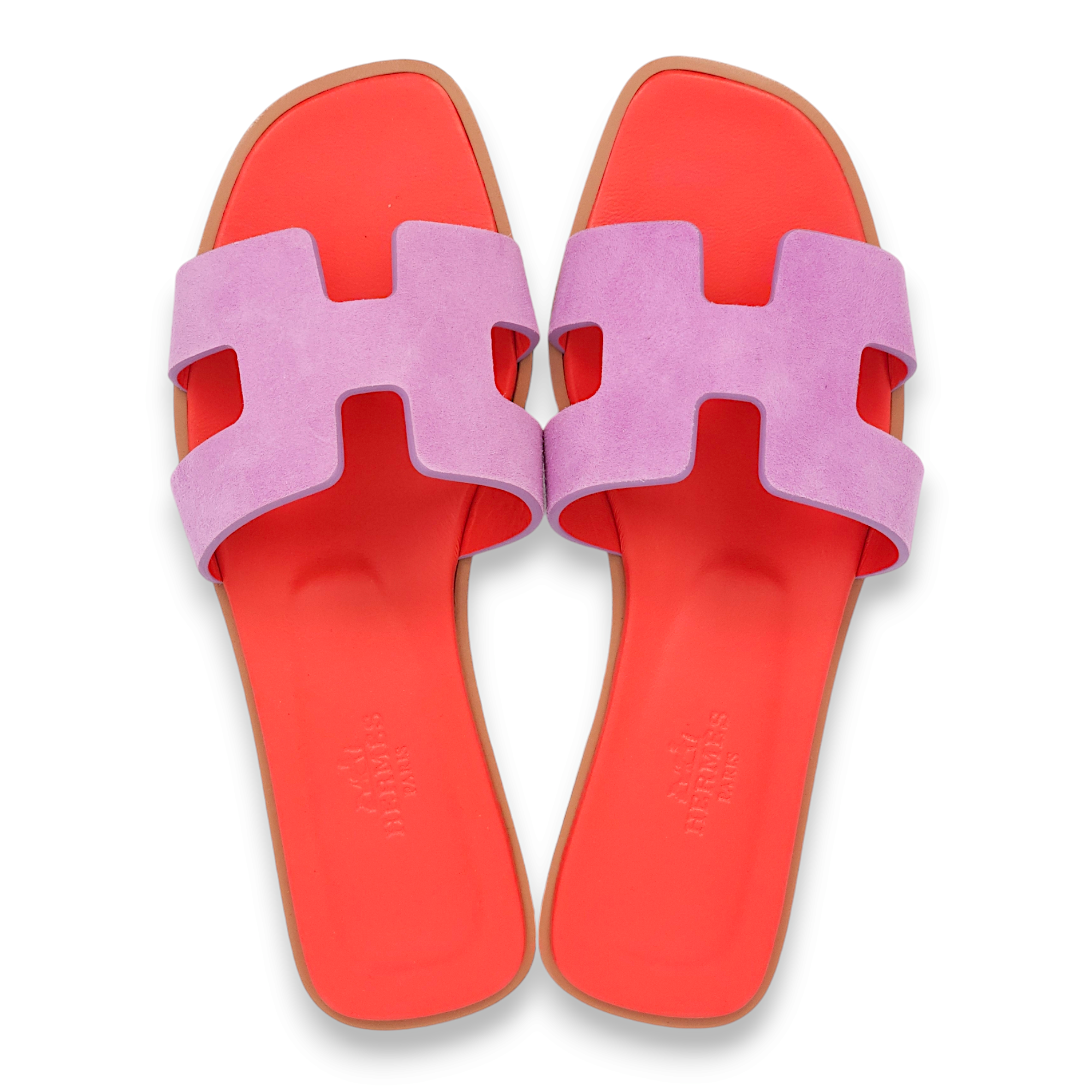 Hermès Oran 35 Multi-colour Sandals in Suede Leather Singapore