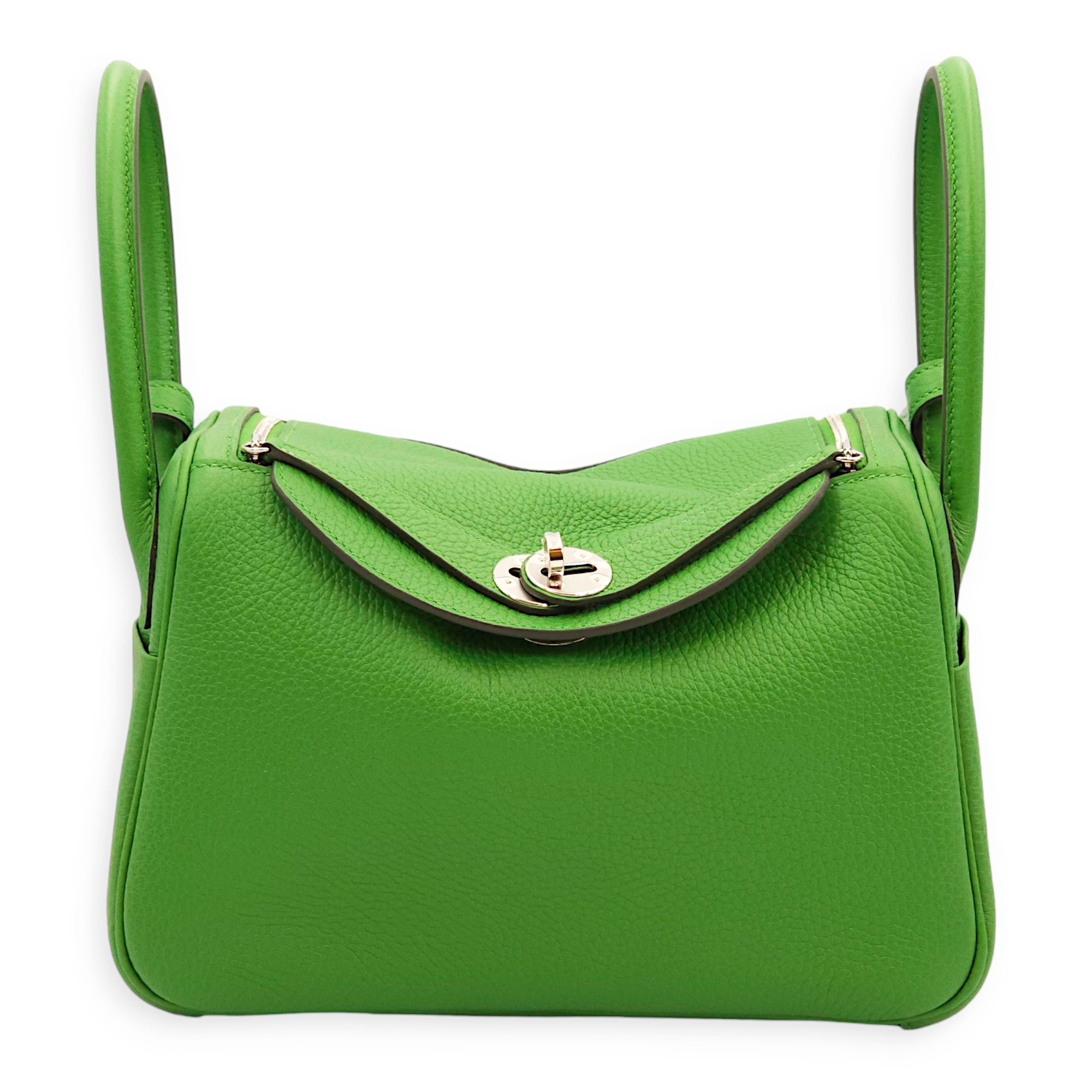 Hermès Lindy 26 Vert Yucca in Clemence, Palladium hardware Singapore