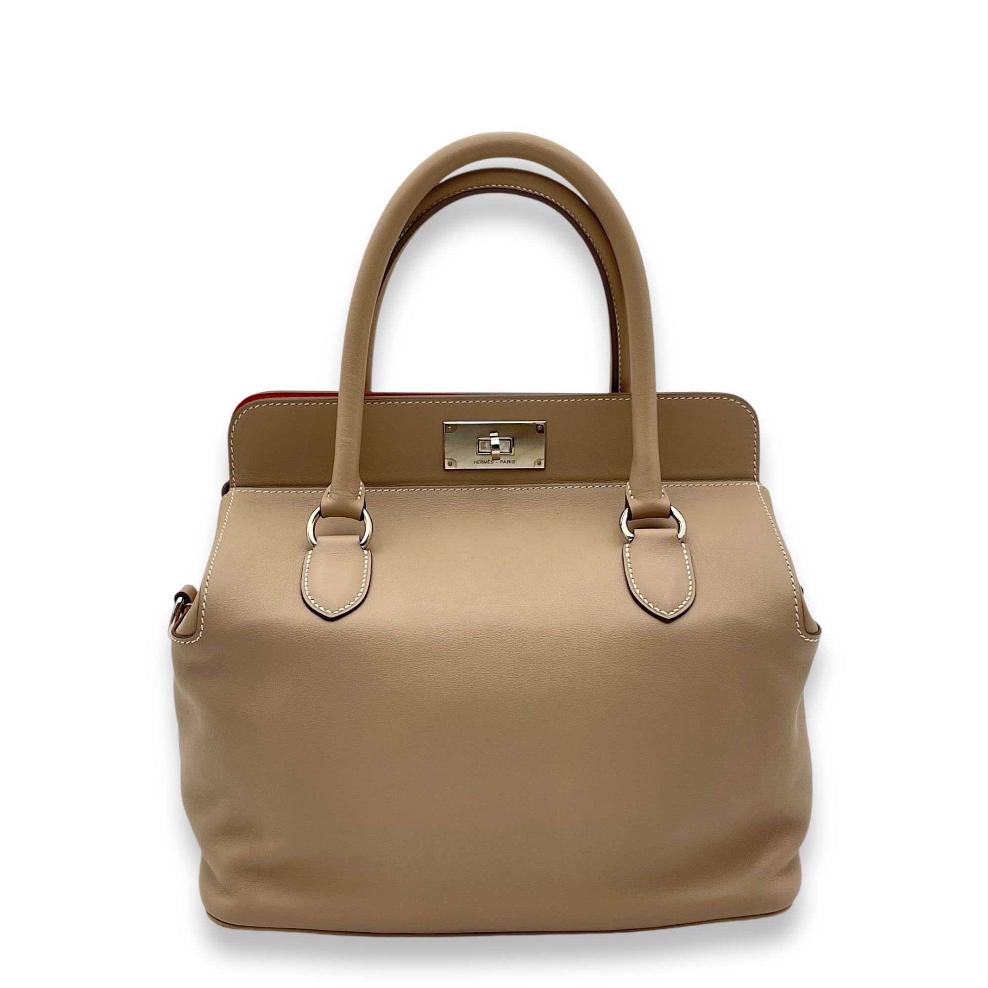 Hermès Toolbox 26 Argile/Orange in Swift, Palladium hardware Singapore