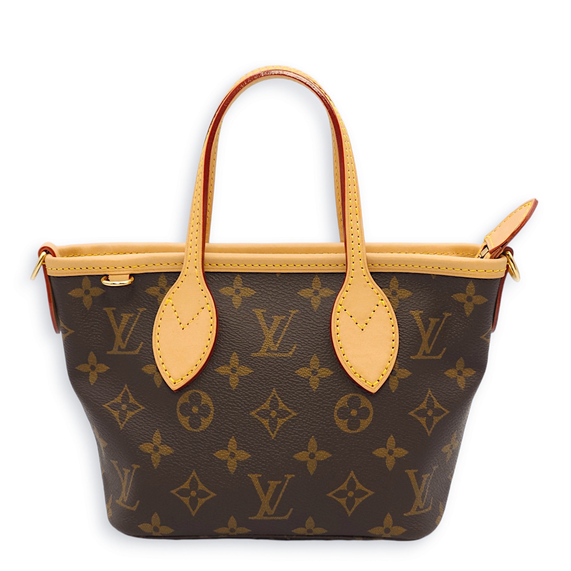 Louis Vuitton Neverfull BB Monogram and pink strap Crossbody Bag in Canvas Gold hardware Singapore