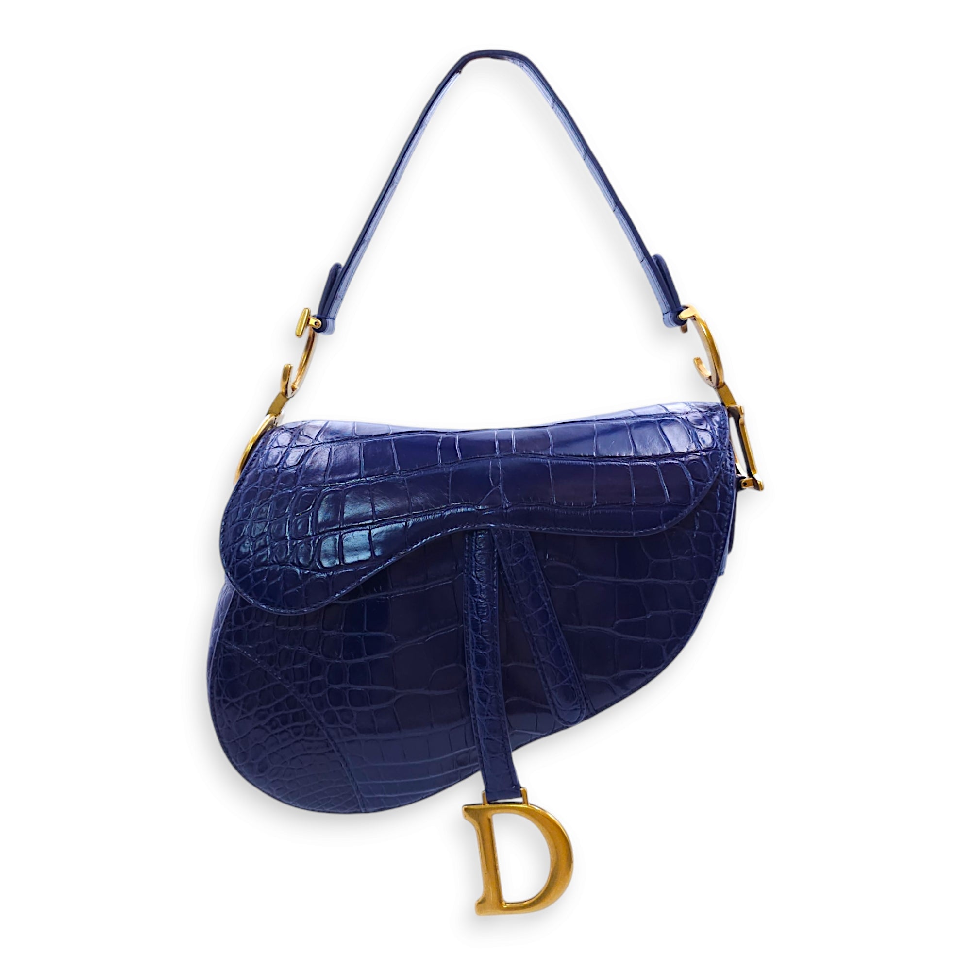 Christian Dior Saddle Medium Blue Sapphire Shoulder Bag in