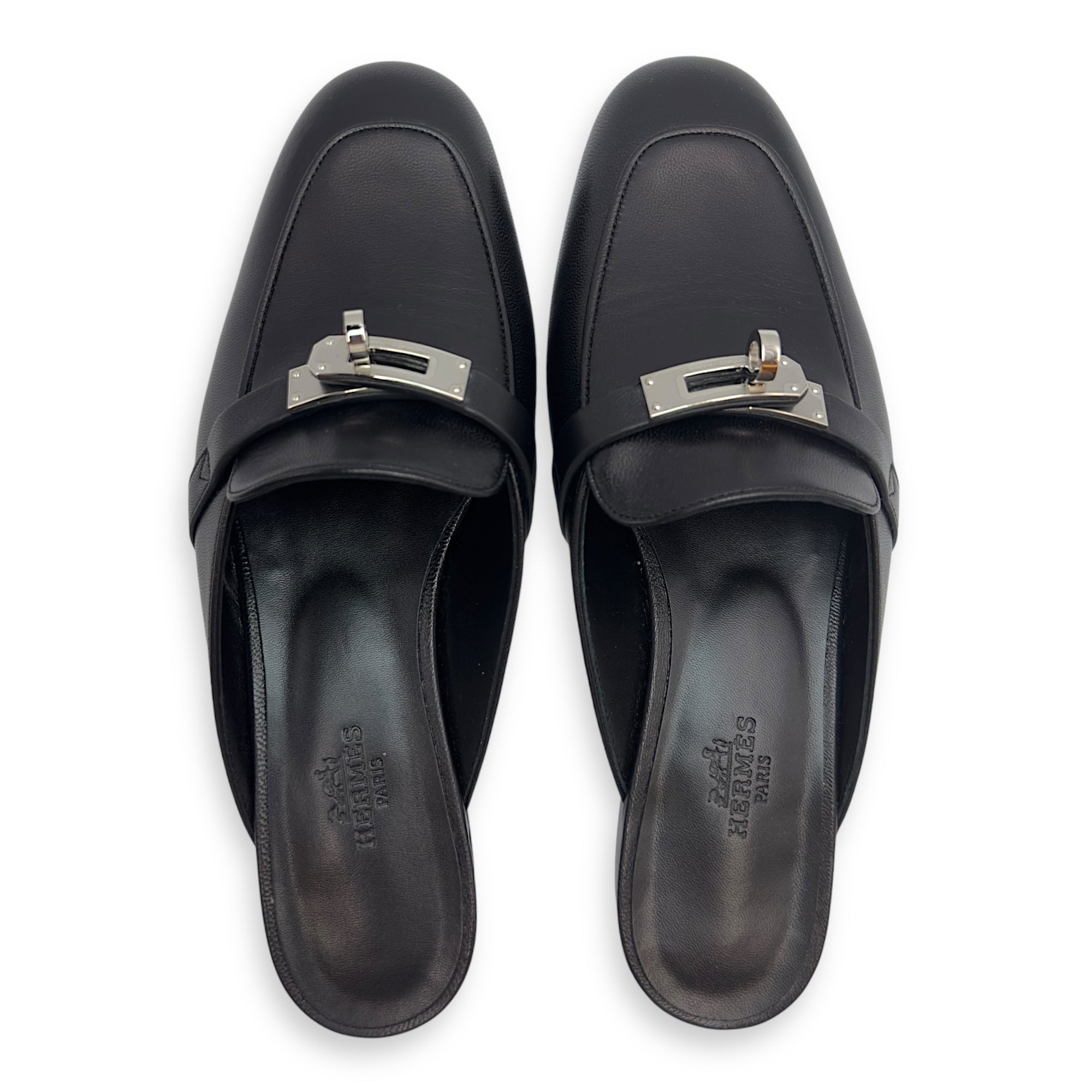 Hermès Oz Mule 36.5 Black Shoes in Nappa, Palladium hardware Hermès Oz Mule 36.5 Black Shoes in Nappa, Palladium hardware