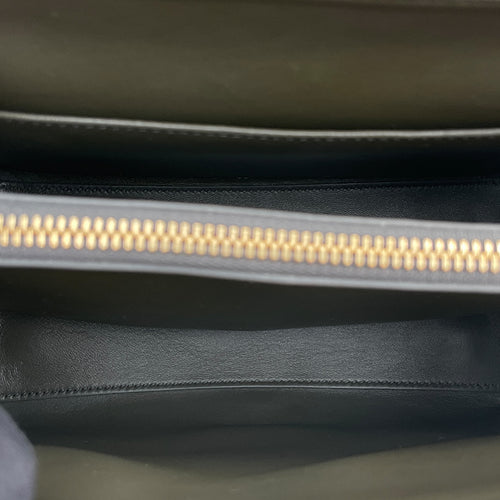 Small 16 Bag 23x18x10cm Grey Top Handle Bag in Water Monitor Lizard, Gold hardware