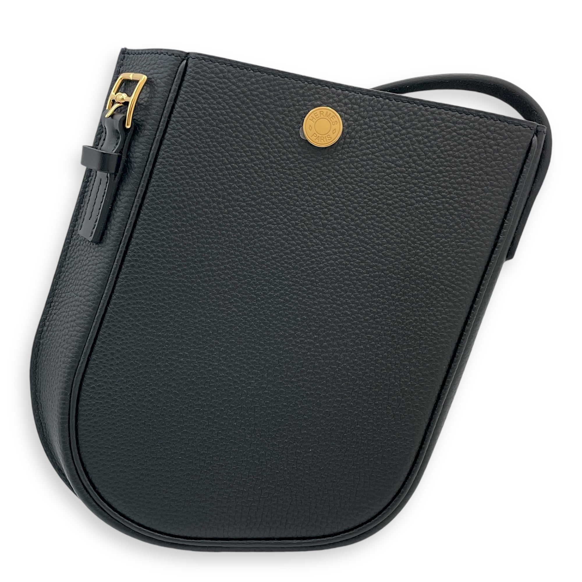 Hermès Perspective Cavalier 21 Black in Togo, Gold hardware