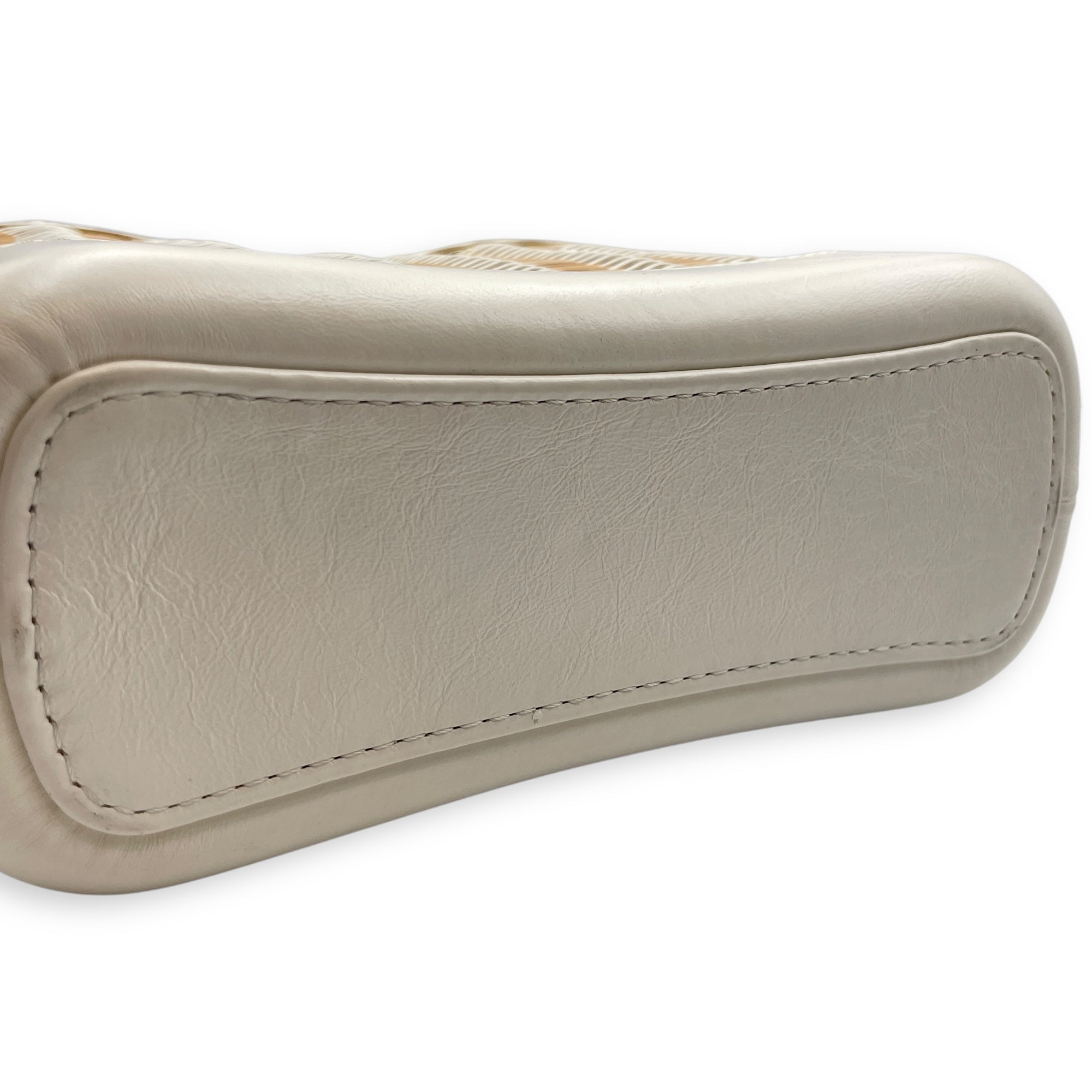 Gabrielle Wicker Small Multi-colour Shoulder Bag in Rattan, Calf, 3-Tone hardware