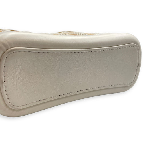 Gabrielle Wicker Small Multi-colour Shoulder Bag in Rattan, Calf, 3-Tone hardware