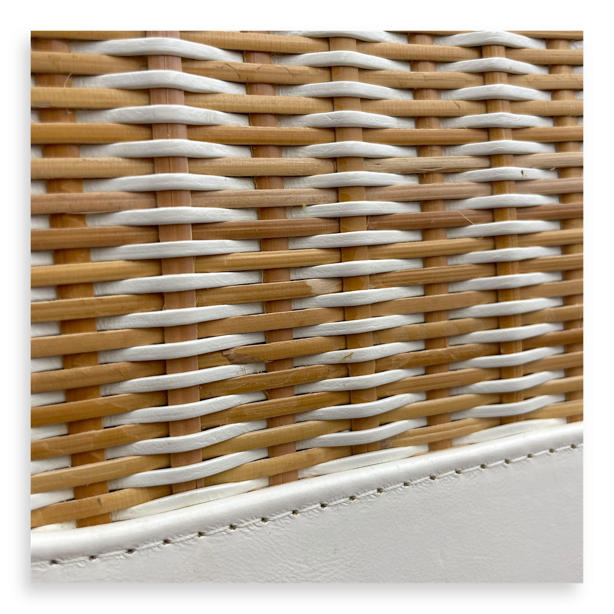 Gabrielle Wicker Small Multi-colour Shoulder Bag in Rattan, Calf, 3-Tone hardware