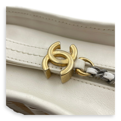 Gabrielle Wicker Small Multi-colour Shoulder Bag in Rattan, Calf, 3-Tone hardware