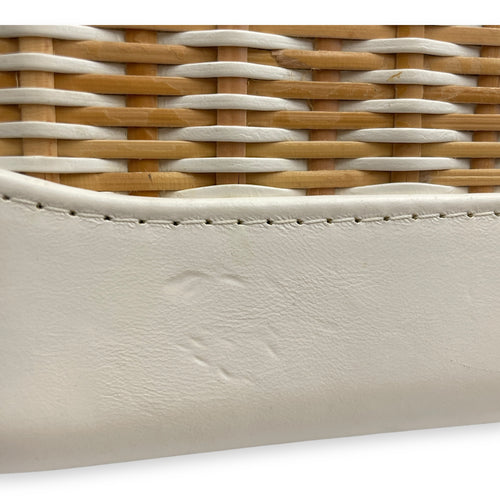 Gabrielle Wicker Small Multi-colour Shoulder Bag in Rattan, Calf, 3-Tone hardware