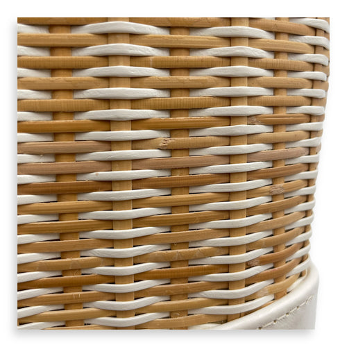 Gabrielle Wicker Small Multi-colour Shoulder Bag in Rattan, Calf, 3-Tone hardware