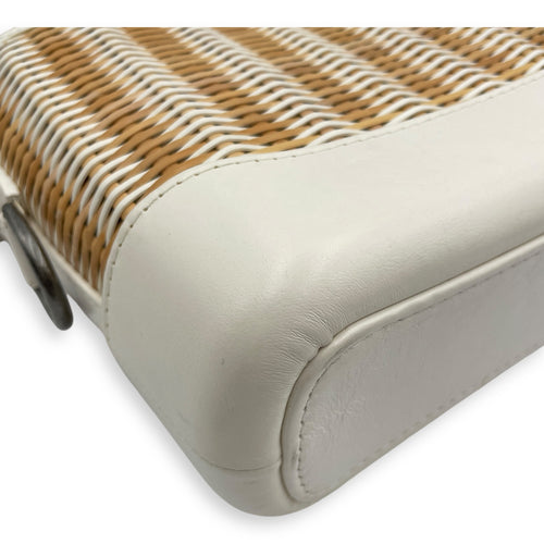 Gabrielle Wicker Small Multi-colour Shoulder Bag in Rattan, Calf, 3-Tone hardware