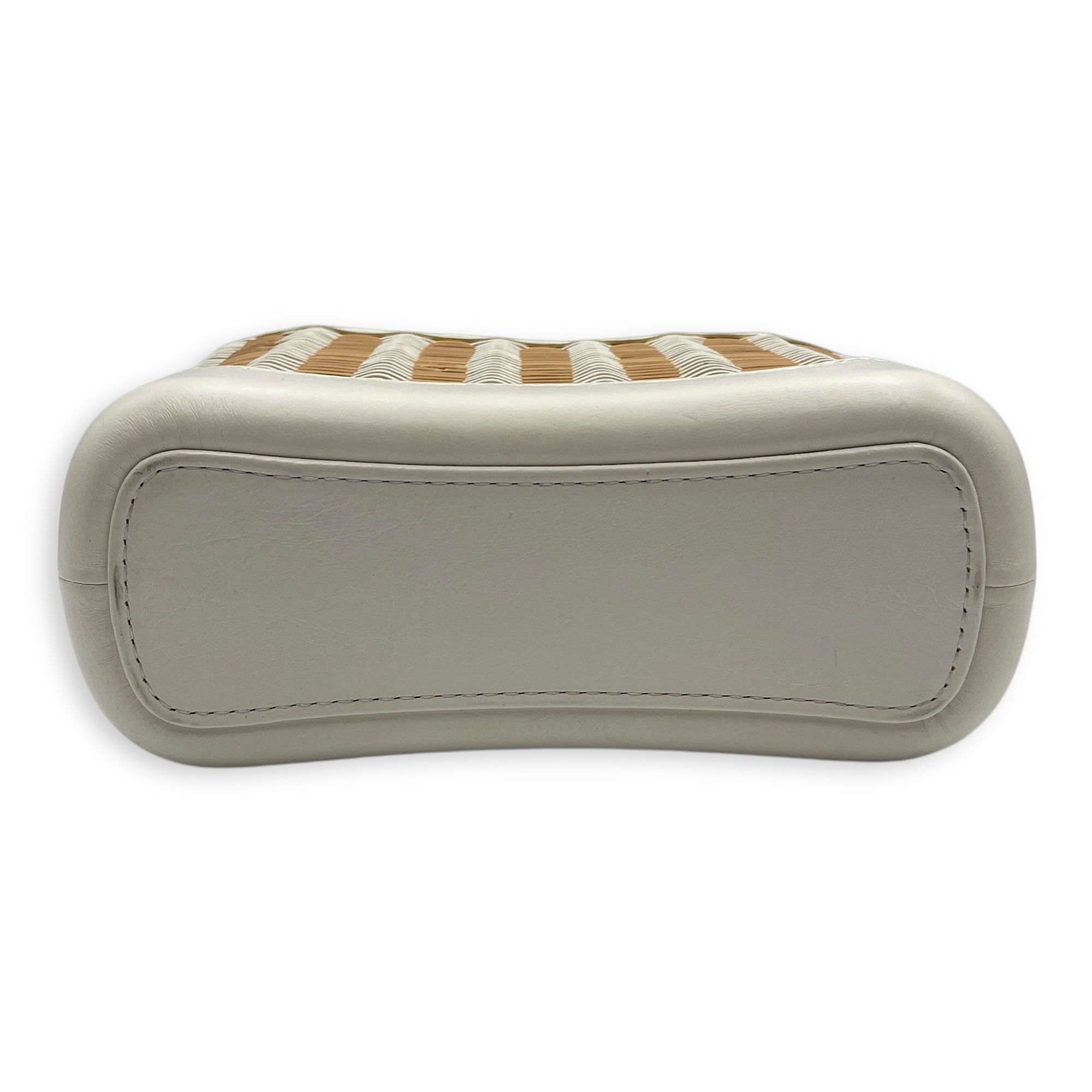 Gabrielle Wicker Small Multi-colour Shoulder Bag in Rattan, Calf, 3-Tone hardware