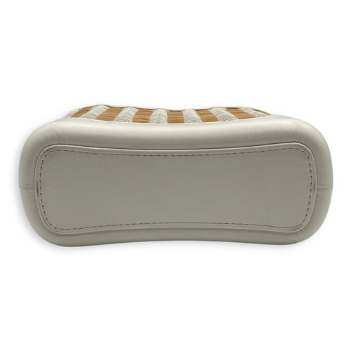 Gabrielle Wicker Small Multi-colour Shoulder Bag in Rattan, Calf, 3-Tone hardware