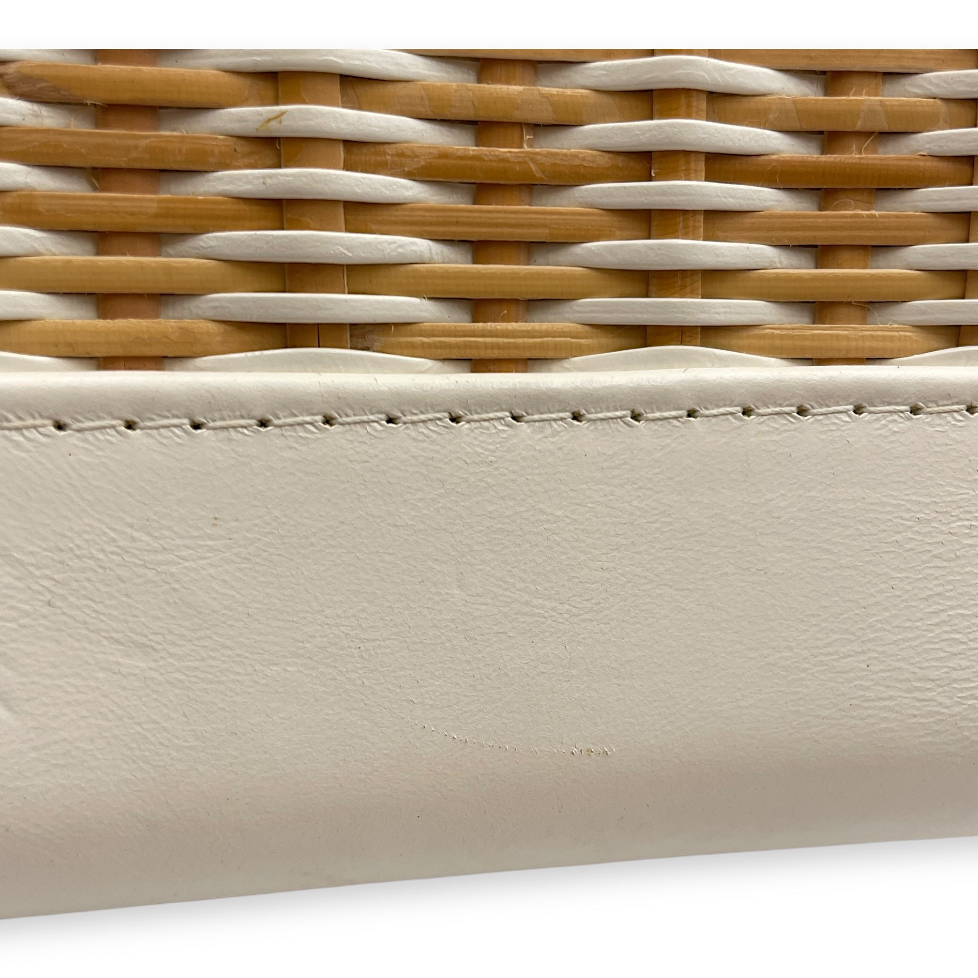 Gabrielle Wicker Small Multi-colour Shoulder Bag in Rattan, Calf, 3-Tone hardware