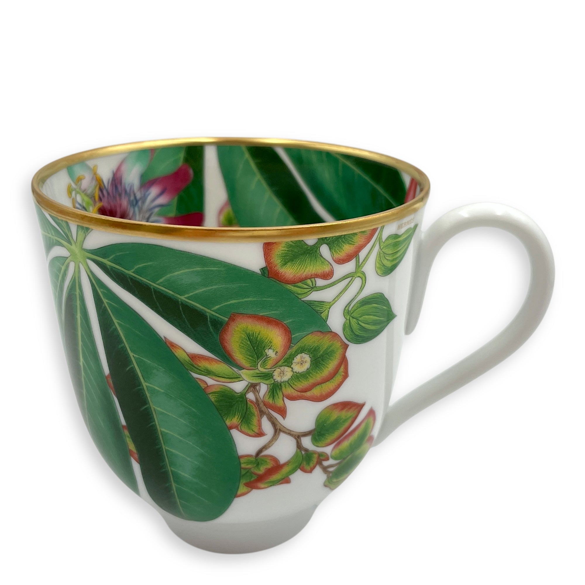 Hermès Passifolia Mug Green Tableware, Gold hardware Singapore