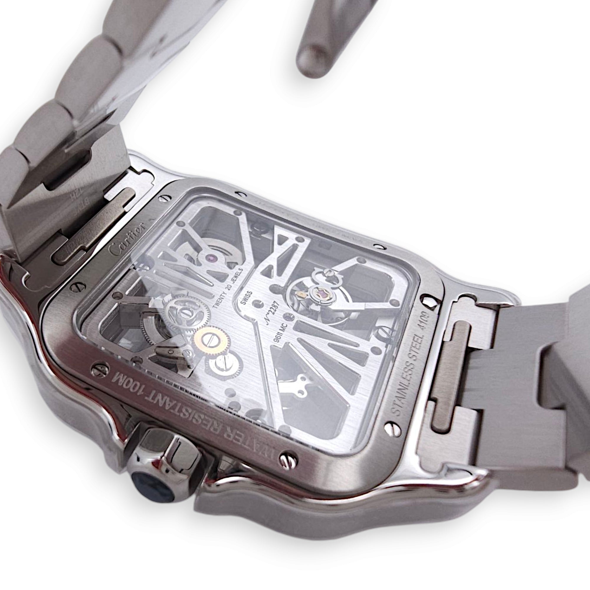 Santos de Cartier Large Skeleton 39.8 Ref WHSA0015