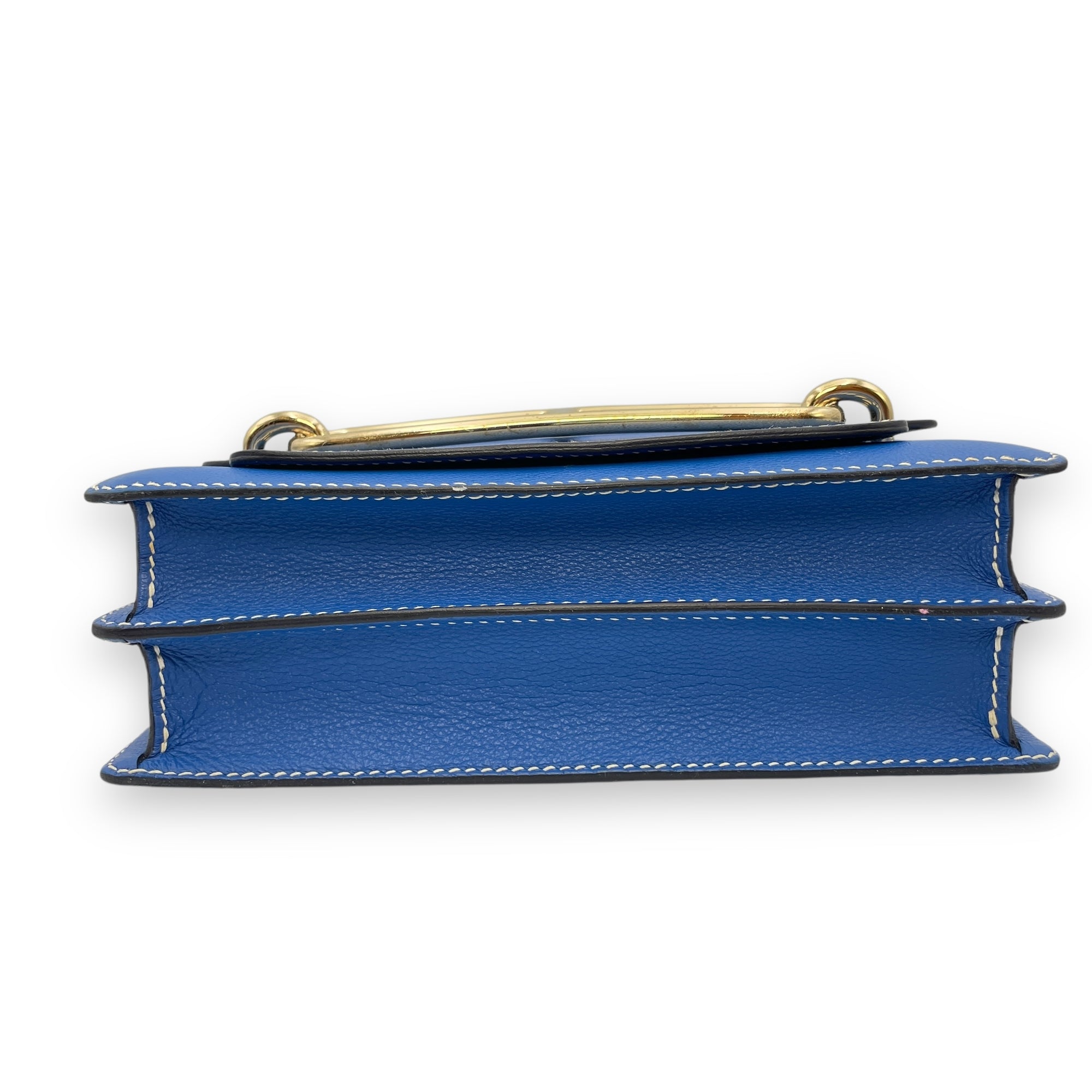 Roulis 23 Blue Zellige in Evercolor, Permabrass hardware