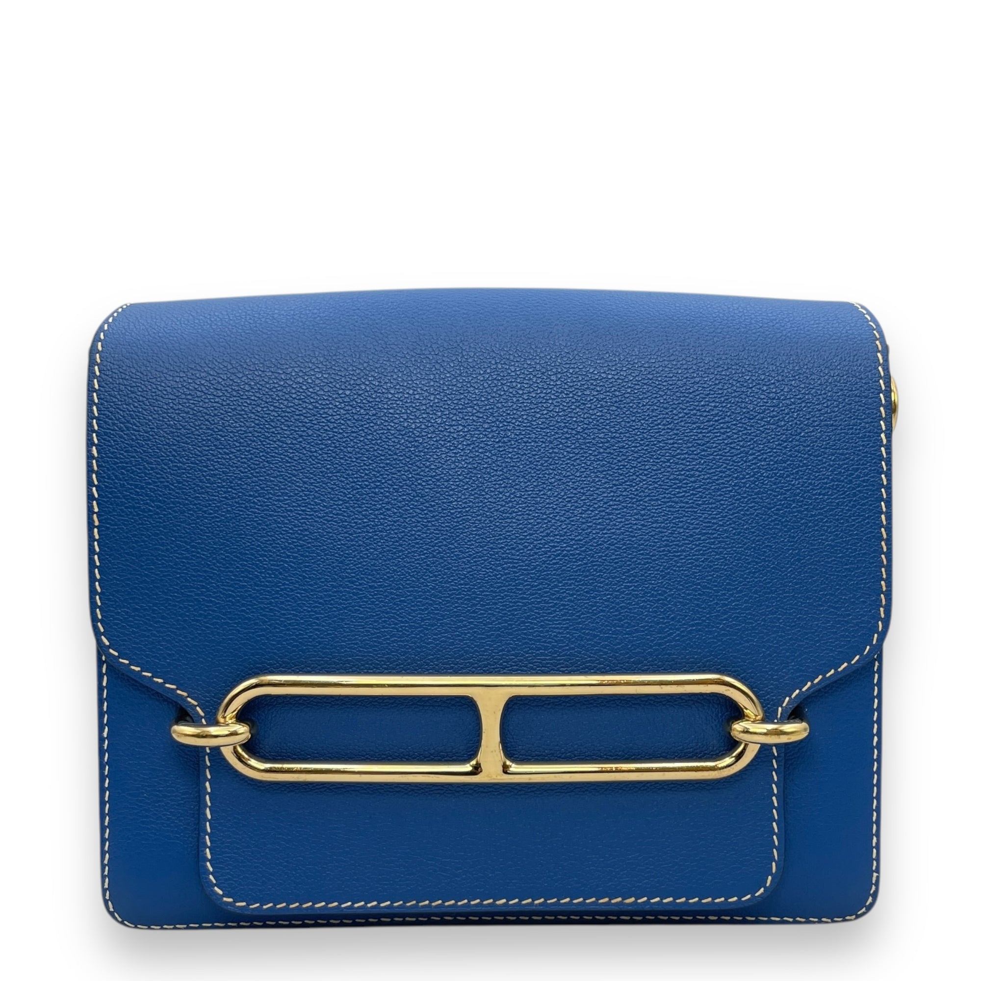 Roulis 23 Blue Zellige in Evercolor, Permabrass hardware