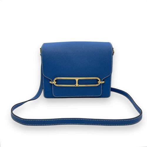 Roulis 23 Blue Zellige in Evercolor, Permabrass hardware