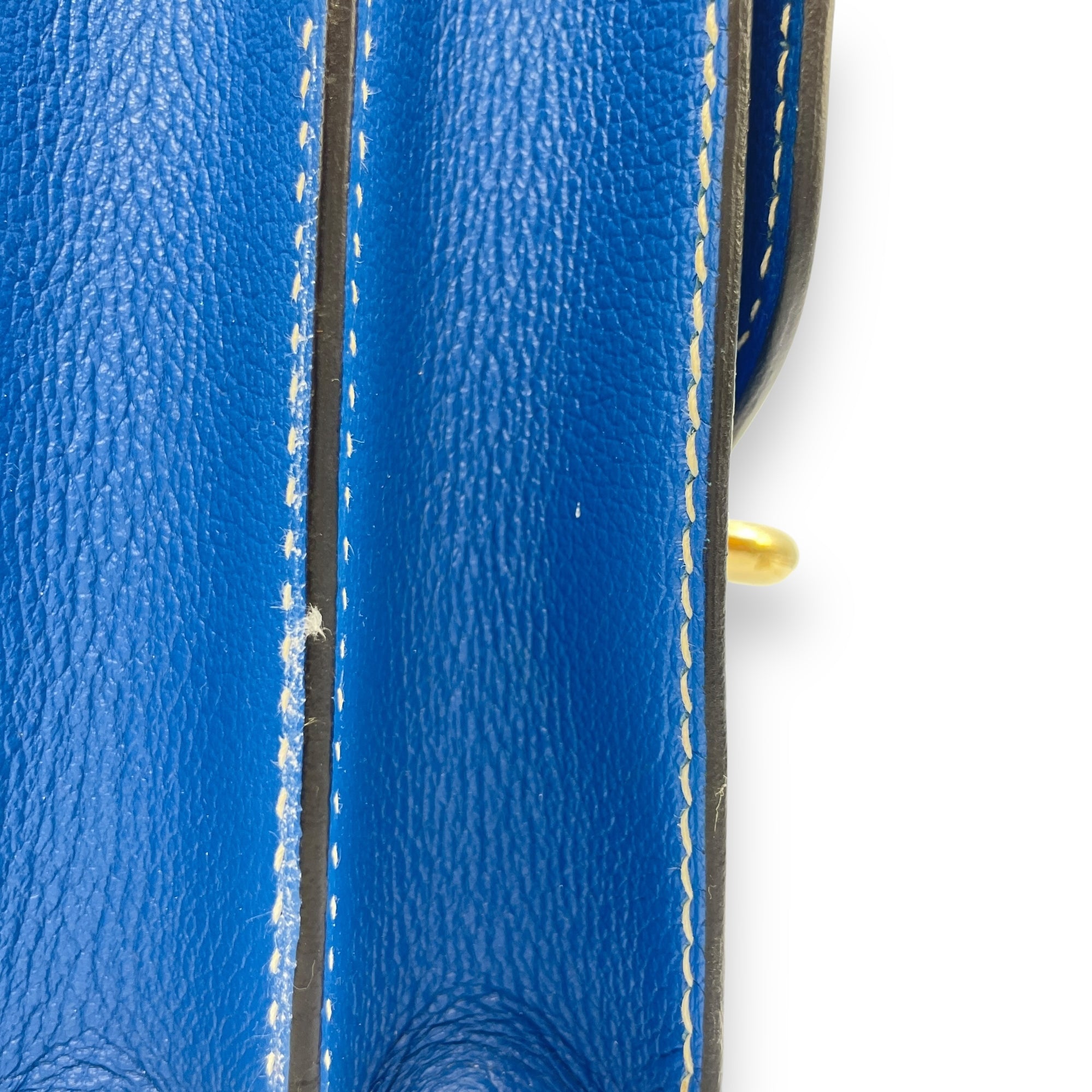 Roulis 23 Blue Zellige in Evercolor, Permabrass hardware