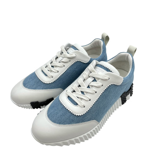 Bouncing 37.5 Bleu Clair/Blanc Sneakers in Calfskin