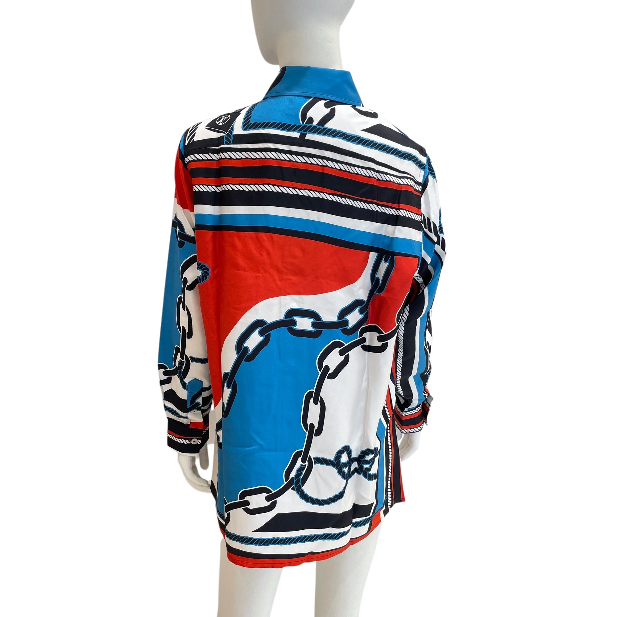 2023 Lock & Chain Printed Shirt - Nicolas Ghesquiere 34 Multi-colour in Silk