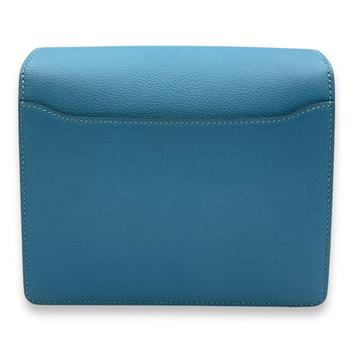 Roulis Mini Blue De Nord in Evercolor, Permabrass hardware