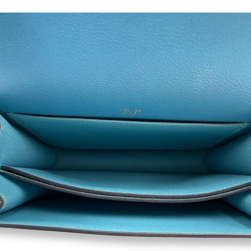 Roulis Mini Blue De Nord in Evercolor, Permabrass hardware