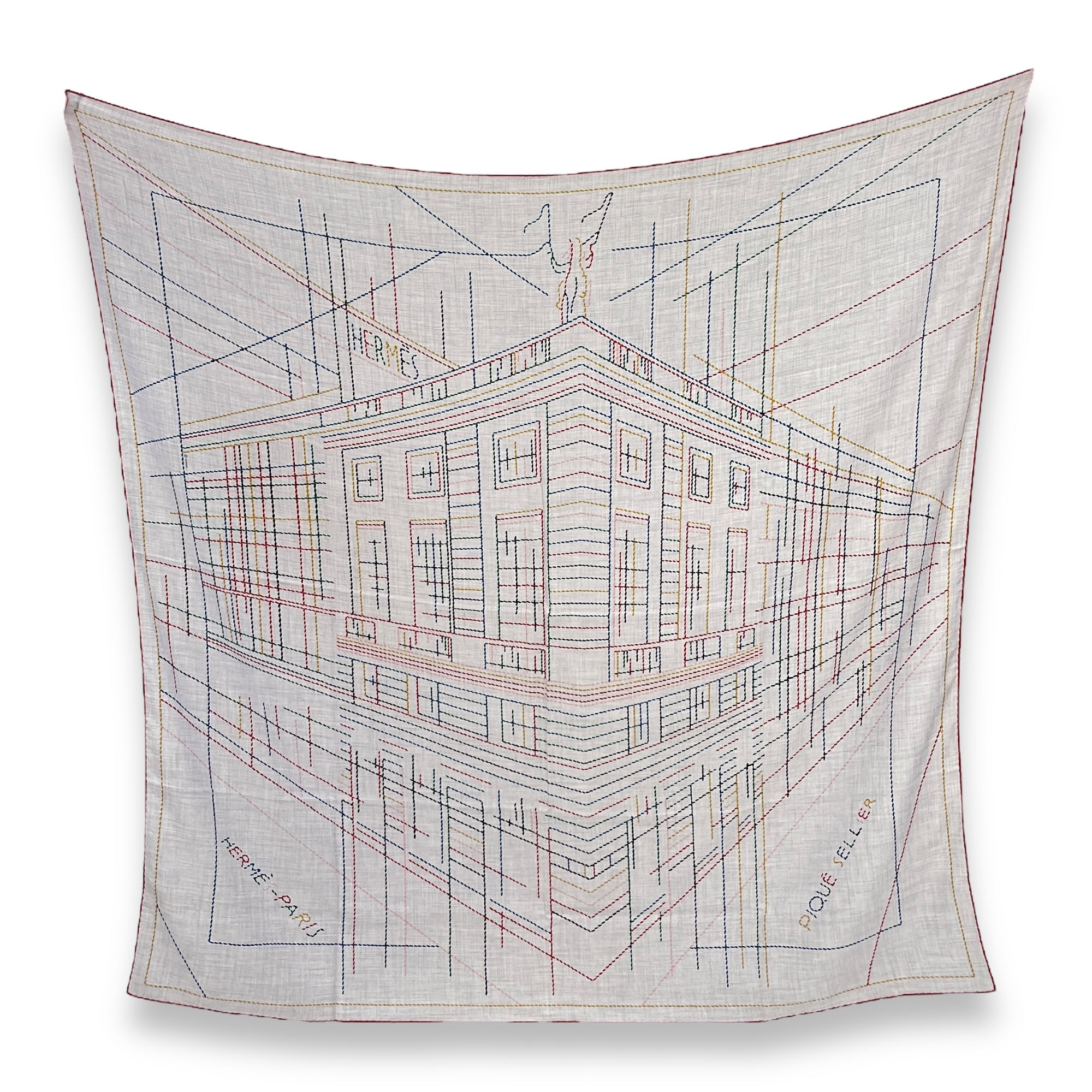 HERMES ショール Pique Sellier shawl 140 直営店ラッピング Pique Sellier shawl 140 | Hermès Mainland China