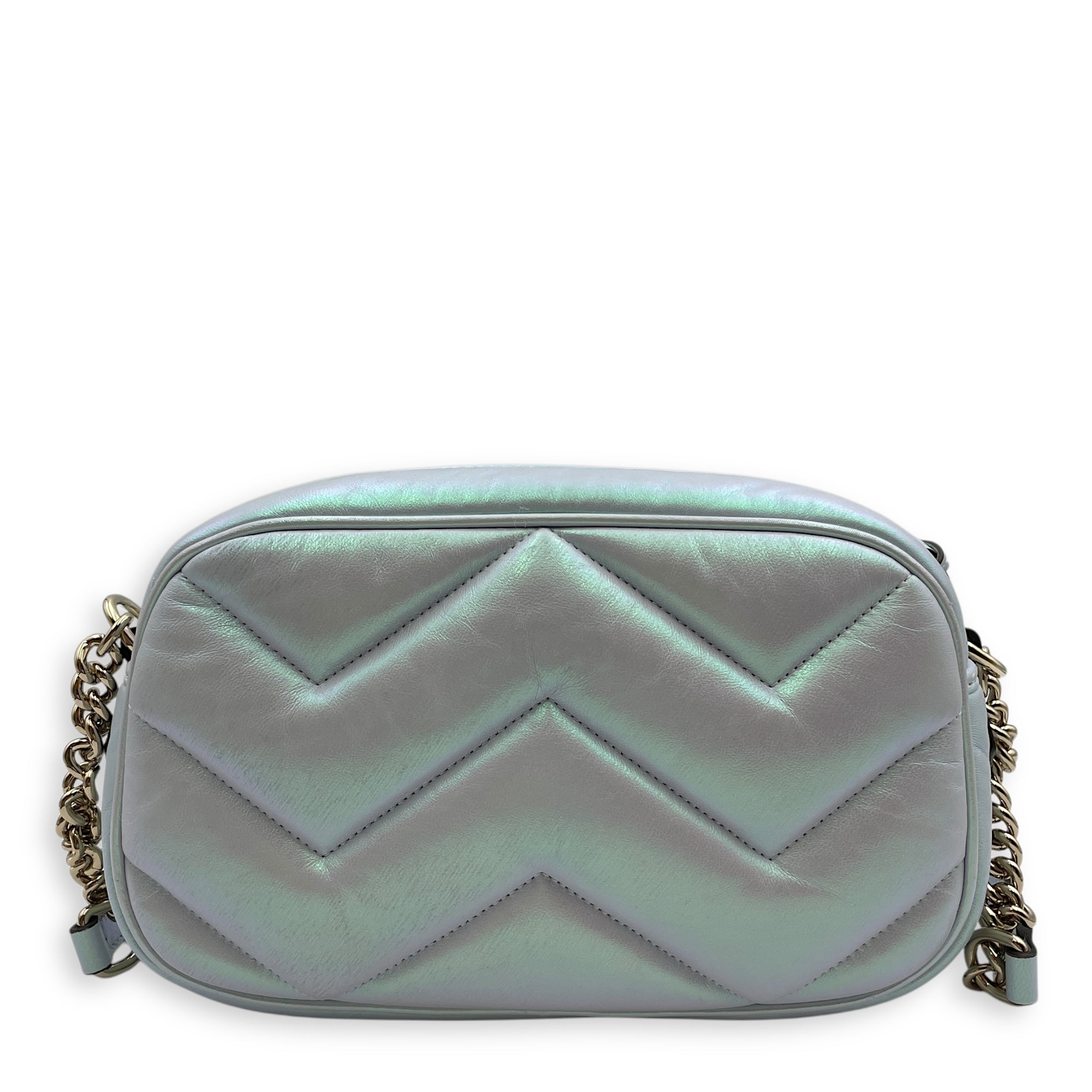 Marmont 24x14x7cm Blue Camera Bag in Calfskin, Gold hardware