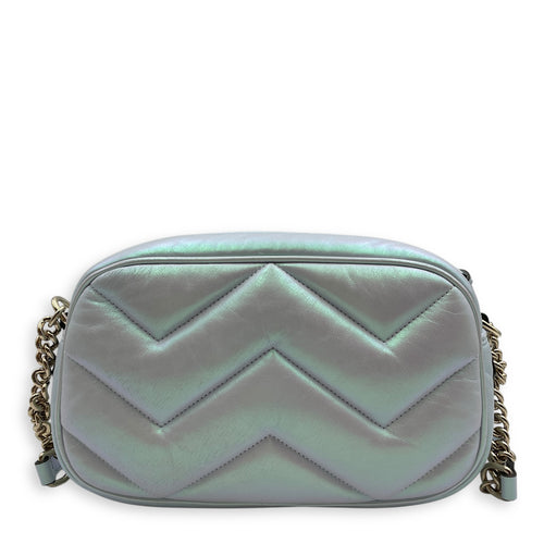 Marmont 24x14x7cm Blue Camera Bag in Calfskin, Gold hardware