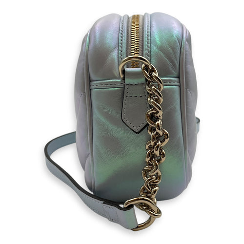 Marmont 24x14x7cm Blue Camera Bag in Calfskin, Gold hardware