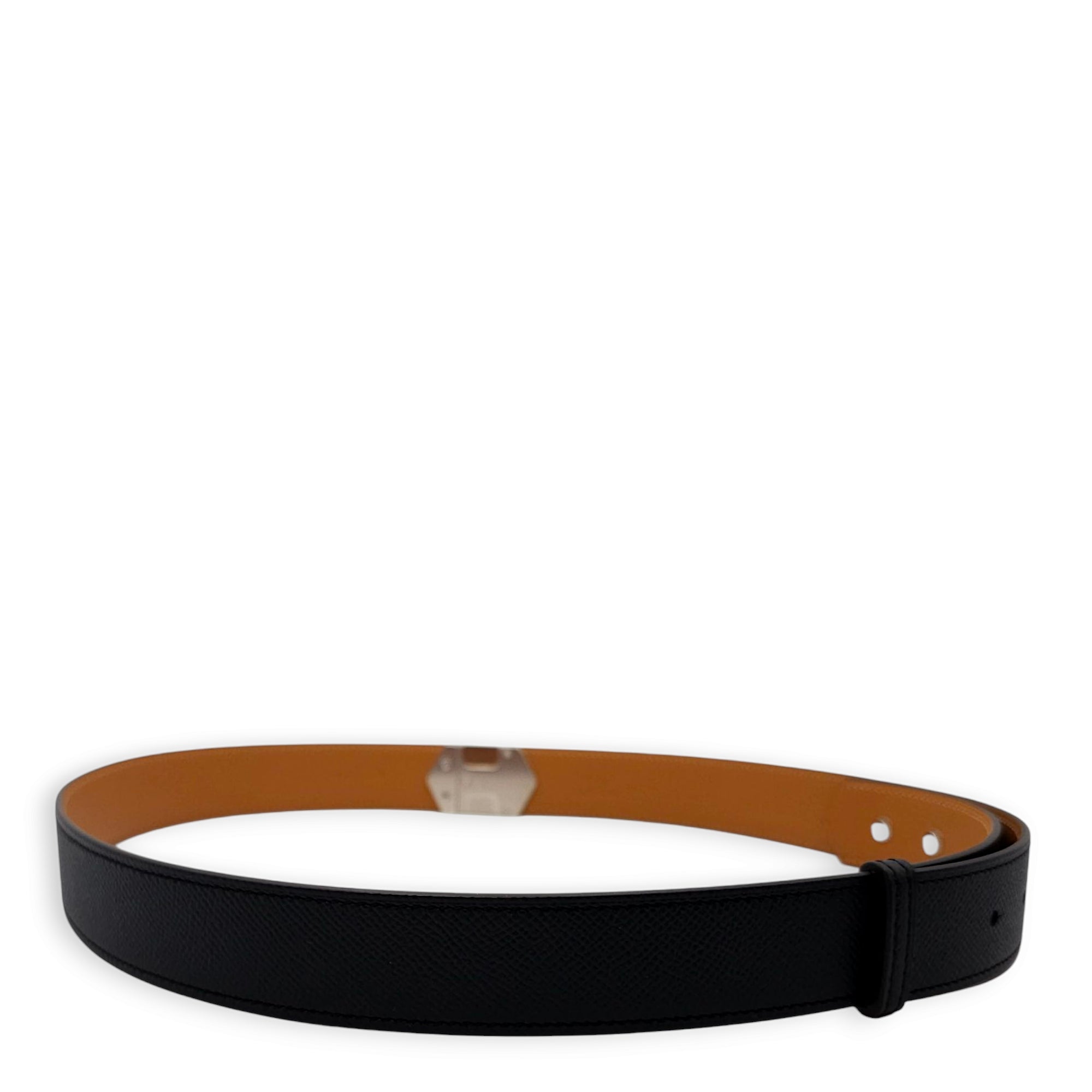 Super H 32 S Black Belt in Epsom, Brushed Palladium hardware