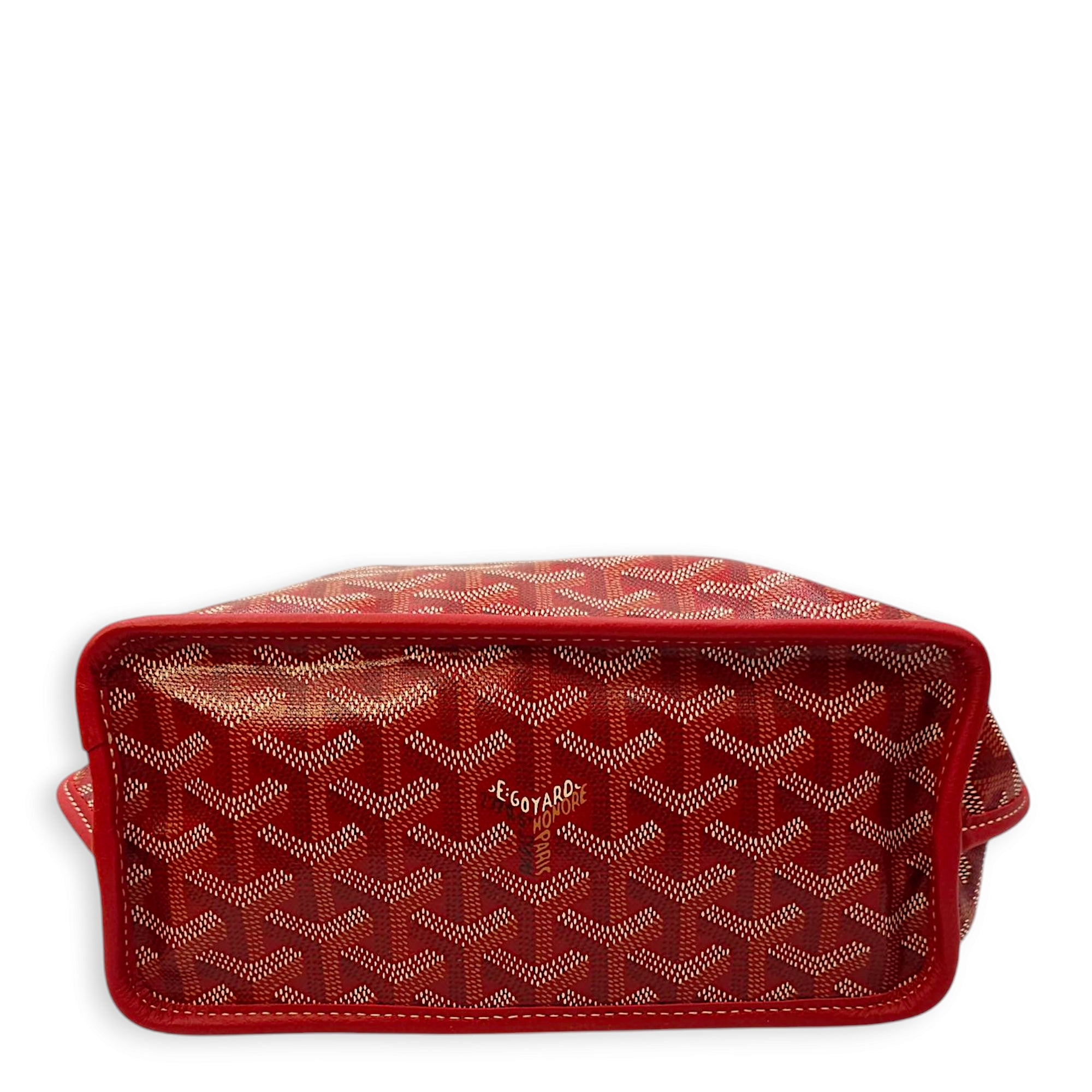 Anjou Mini Red Shoulder Bag in Coated Canvas, Silver hardware