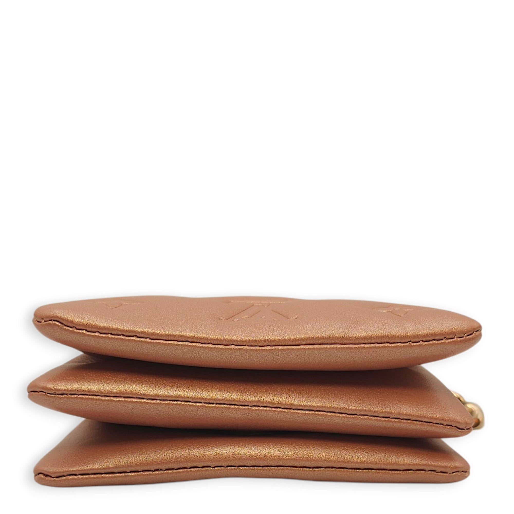 Coussin 13.5x10.5x2cm Gold Belt Bag in Empriente Leather, Gold hardware