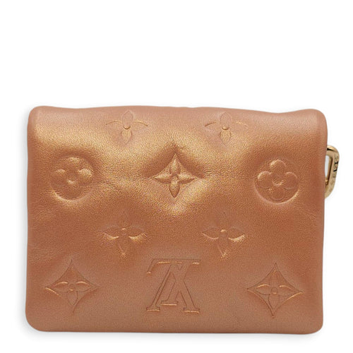 Coussin 13.5x10.5x2cm Gold Belt Bag in Empriente Leather, Gold hardware