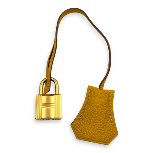 Kelly 25 Jaune Ambre in Togo, Gold hardware