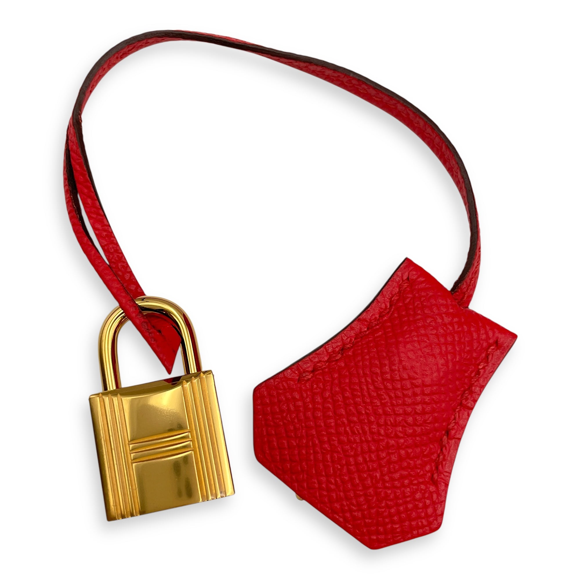 Sellier Kelly 25 Rouge Tomate in Epsom, Gold hardware