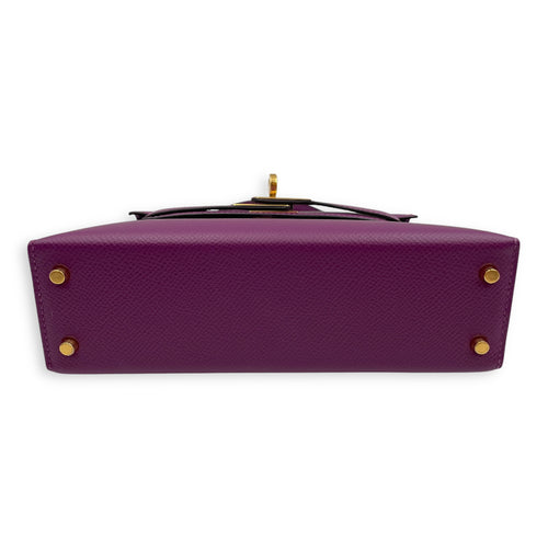 Sellier Kelly 20 Anemone in Epsom, Gold hardware