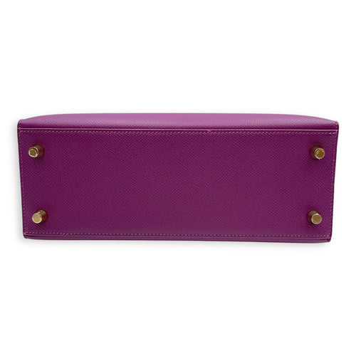 Sellier Kelly 25 Anemone in Epsom, Gold hardware