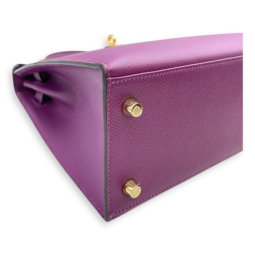 Sellier Kelly 25 Anemone in Epsom, Gold hardware