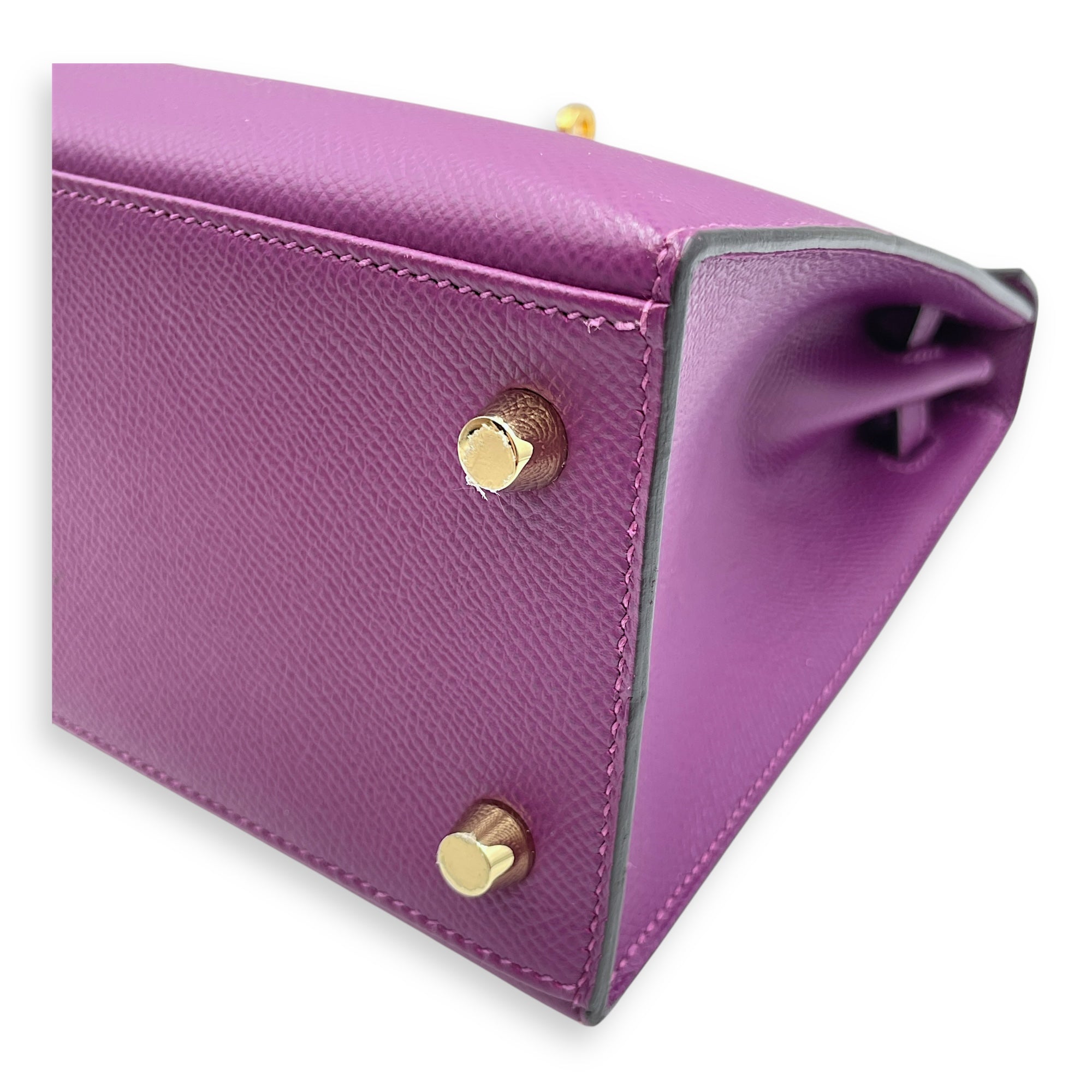 Sellier Kelly 25 Anemone in Epsom, Gold hardware