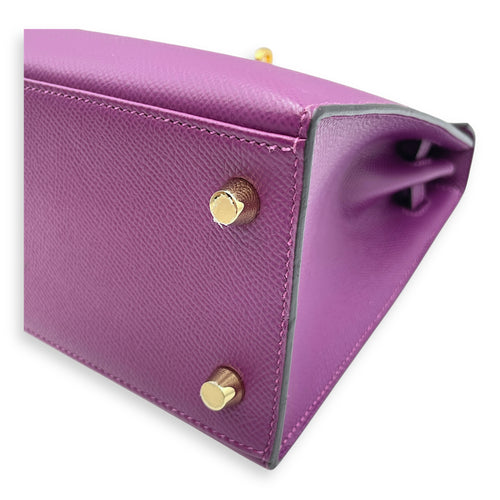 Sellier Kelly 25 Anemone in Epsom, Gold hardware