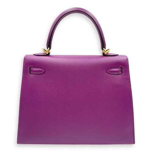 Sellier Kelly 25 Anemone in Epsom, Gold hardware