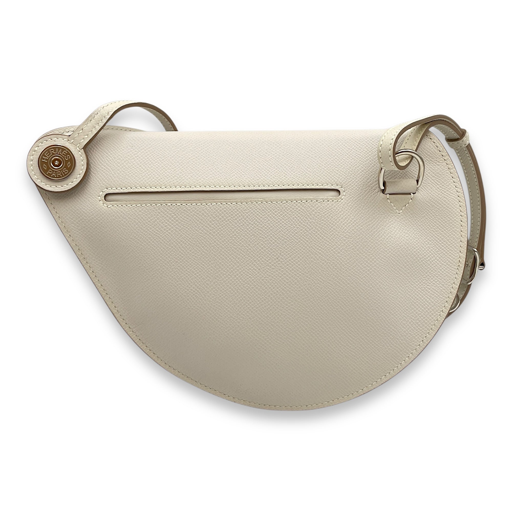 Petite Course Bag Gris Pale in Epsom, Palladium hardware