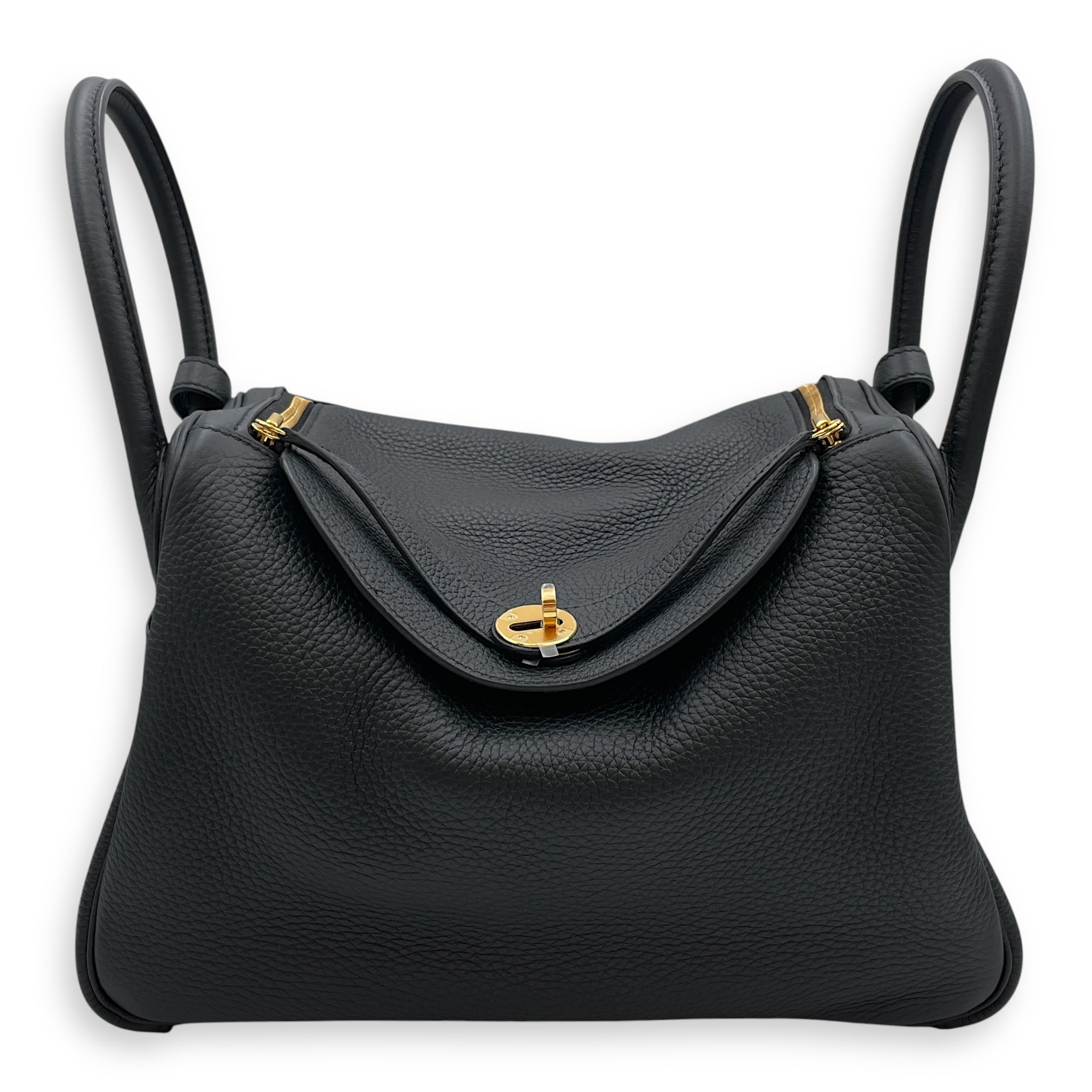 Lindy 30 Black in Clemence, Gold hardware