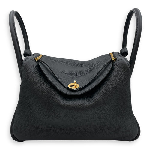 Lindy 30 Black in Clemence, Gold hardware