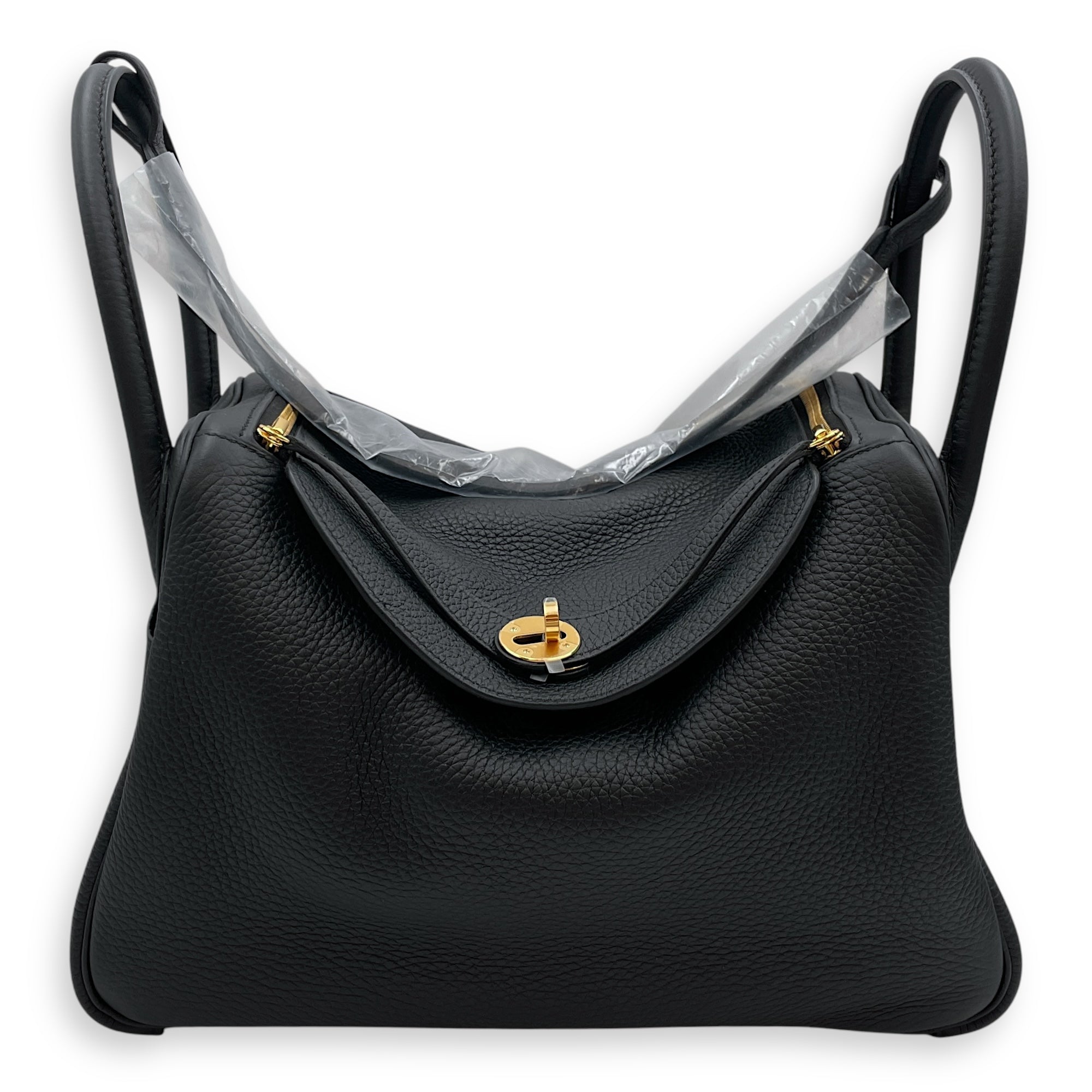 Lindy 30 Black in Clemence, Gold hardware