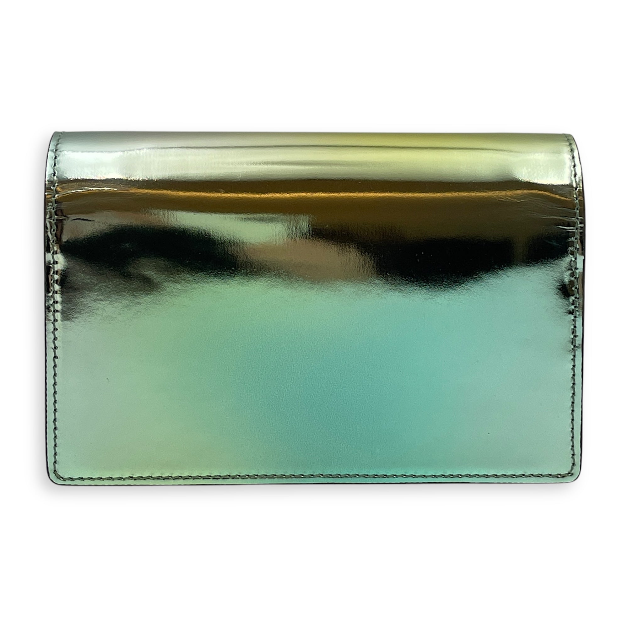Dionysus Mini Green Crossbody Bag in Metallic, Silver hardware